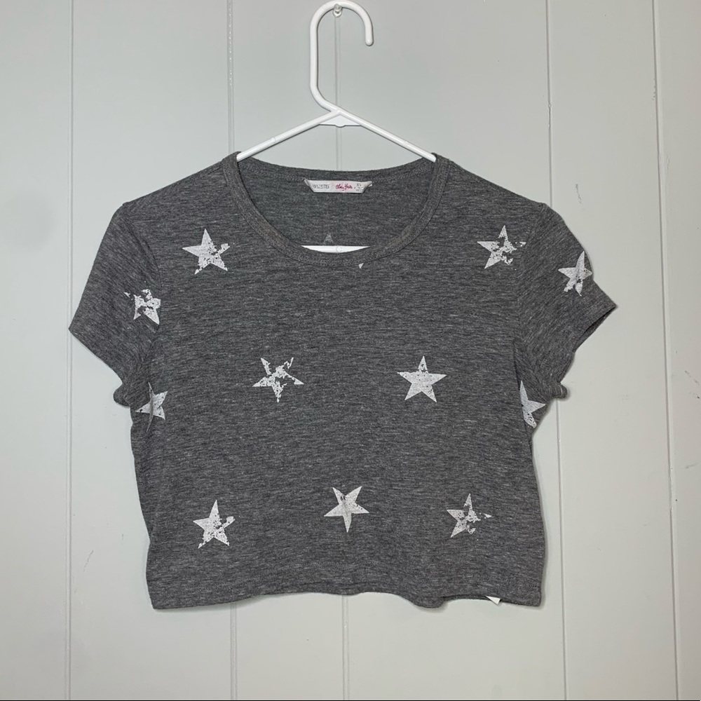 Star cropped top shirt